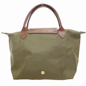 Longchamp ル プリアージュ トートバッグ ハンドバック 折り畳み 手提げ ナイロン カーキ 緑系 0619 IBO52