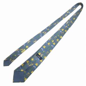 HERMES ネクタイ ティータイム 総柄 シルク 青 ブルー 0618 IBO52