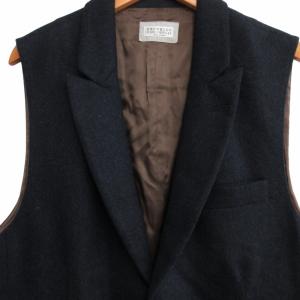 BRUNELLO CUCINELLI ジレ ベスト ネイビー 50