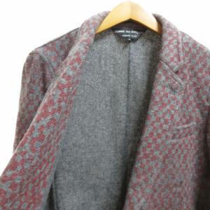 COMME des GARCONS HOMME PLUS 00s ARCHIVE アーカイブ AD2007 ウールテーラードジャケット ブレザー チェック柄 市松格子 1B グレー