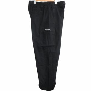 Supreme 23SS BELTED TRAIL PANT ワイド テーパード チノパン ロゴ刺繍 ブラック