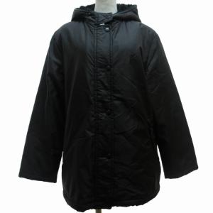 中綿ブルゾン ジャケット 裏ボア 黒 ブラック 38 約Mサイズ 0611 IBO52