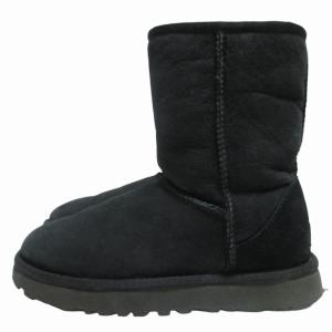 UGG australia クラシック ショート II ムートンブーツ ショートブーツ 黒 ブラック 23?p 0614 IBO52