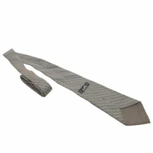 HERMES 網柄 シルクネクタイ フランス製 緑 グリーン IBO52 AA 0614