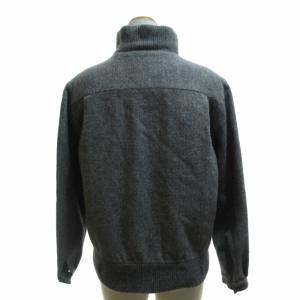Christian Dior 90s ヴィンテージ ウール ニットジャケット カーディガン 裏地キルティング 7 約Sサイズ グレー IBO52 0611