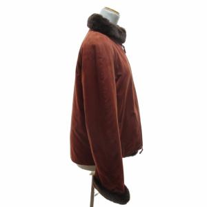 BURBERRY LONDON フェイクスエードブルゾン ジャケット サンプル品 赤 レッド 赤 約Mサイズ 0614