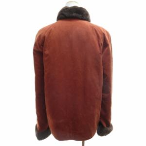 BURBERRY LONDON フェイクスエードブルゾン ジャケット サンプル品 赤 レッド 赤 約Mサイズ 0614