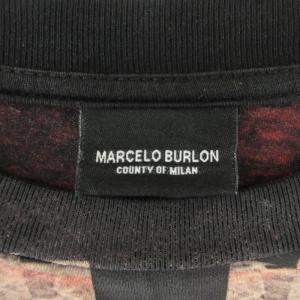 Marcelo Burlon 美品 21AW プリントTシャツ カットソー 半袖 黒 ブラック XXSサイズ  IBO52 AA 0627