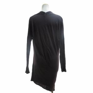 Helmut Lang ワンピース カットソー 長袖 アシンメトリー ひざ丈 S ブラック