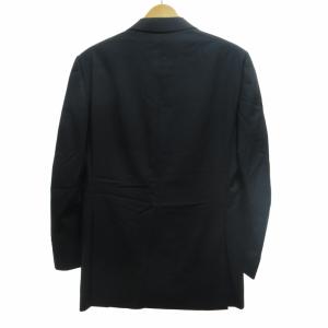 Ermenegildo Zegna 美品 ウール テーラードジャケット ブレザー 3B シングル 総裏地 ビジネス フォーマル 黒 ブラック 44 約Sサイズ