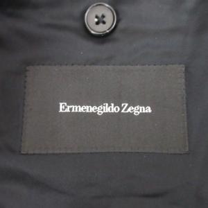 Ermenegildo Zegna 美品 ウール テーラードジャケット ブレザー 3B シングル 総裏地 ビジネス フォーマル 黒 ブラック 44 約Sサイズ
