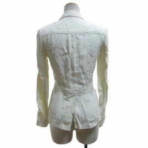 RALPH LAUREN 90s ヴィンテージ テーラードジャケット ブレザー リネン 3B センターベント 7 S 白 ホワイト