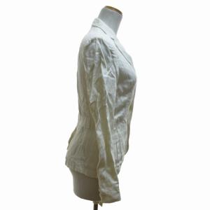 RALPH LAUREN 90s ヴィンテージ テーラードジャケット ブレザー リネン 3B センターベント 7 S 白 ホワイト