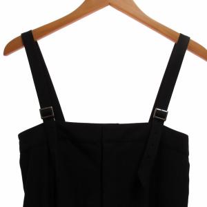 Spick&Span 美品 23AW サロペット オーバーオール ゴムウエスト 黒 ブラック 36 約Sサイズ 0830