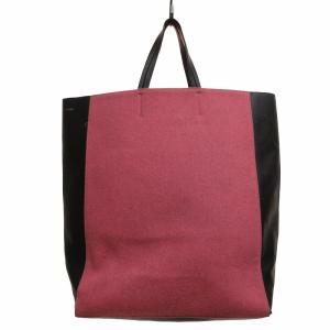 CELINE レザー 切り替え トートバッグ ピンク 黒 ブラック STK 0830