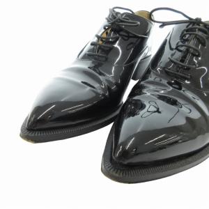 Christian Louboutin ビジネスシューズ ドレスシューズ エナメルレザー 37 23.5cm 黒 ブラック