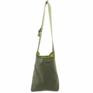 HUNTING WORLD キャンバス ショルダーバッグ トートバッグ  ワンショルダー 裏地イエロー 緑×黄 グリーン×イエロー カーキ IBO54