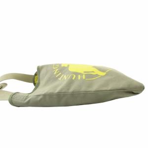 HUNTING WORLD キャンバス ショルダーバッグ トートバッグ  ワンショルダー 裏地イエロー 緑×黄 グリーン×イエロー カーキ IBO54
