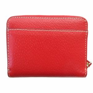 kate spade new york 二つ折り財布 コインケース ラウンドファスナー ロゴプレート レザー 赤 レッド IBO54 0806