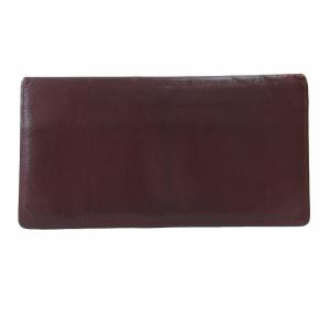 Cartier マストライン レザー 長財布 ウォレット お札入れ ゴールド金具 ボルドー GY99 0805