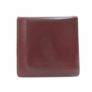 Cartier マストライン 二つ折り財布 レザー ゴールド金具 茶 ブラウン GY99 0805