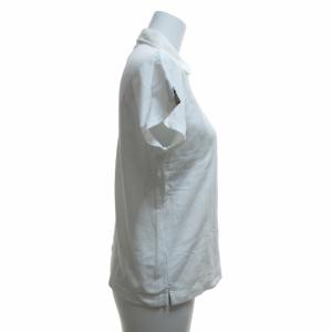 BURBERRY GOLF ポロシャツ カットソー 半袖 襟ノバチェック ロゴ刺繍 白 ホワイト Lサイズ GY99 0807