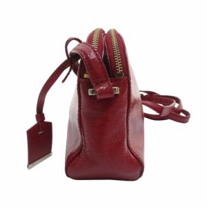 kate spade new york 美品 エナメル ショルダーバッグ 斜めがけ クロスボディ ゴールド金具 ロゴプレート 赤 レッド PWRU3927 GY99