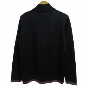 PAUL SMITH ウール ハーフジップニット セーター グレー Mサイズ IBO54 0817