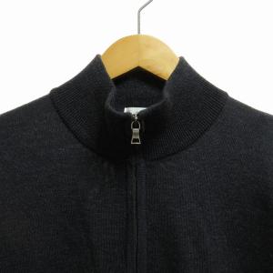 PAUL SMITH ウール ハーフジップニット セーター グレー Mサイズ IBO54 0817