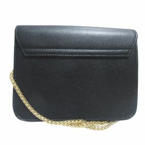 FURLA 美品 メトロポリス METROPOLIS チェーンショルダーバッグ レザー ゴールド金具 黒 ブラック IBO54 0810