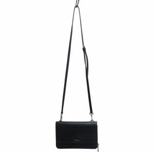 FURLA 長財布 ロングウォレット ショルダーバッグ ポシェット ラウンドファスナー レザー 黒 ブラック IBO54 0809