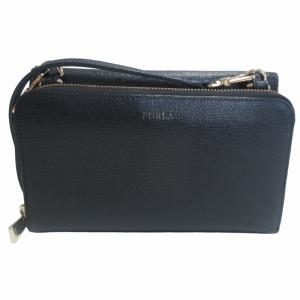 FURLA 長財布 ロングウォレット ショルダーバッグ ポシェット ラウンドファスナー レザー 黒 ブラック IBO54 0809