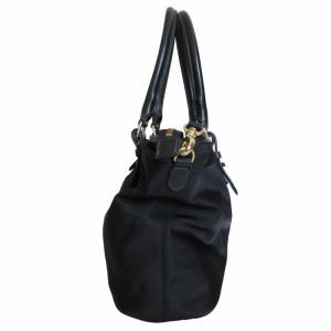 PAUL SMITH 美品 2way ハンドバッグ ショルダーバッグ ロゴ パッチ ナイロン 黒 ブラック 0906