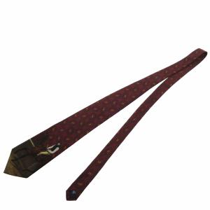 POLO RALPH LAUREN シルクネクタイ 馬モチーフ 総柄 赤系 レッド系 GY99 0818