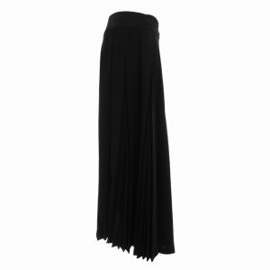 ADORE 美品 ドライツイルプリーツロングスカート フレア 切替 ロング丈 38 M 黒 ブラック