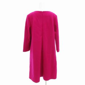 ADORE バルダライトウールワンピース ひざ丈 スキッパー 長袖 38 M ピンク 531-7240112