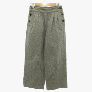 17AW 595-7243502 ワイドパンツ スラックス ハウンドトゥース 千鳥格子 S 白 ホワイト 黒 ブラック