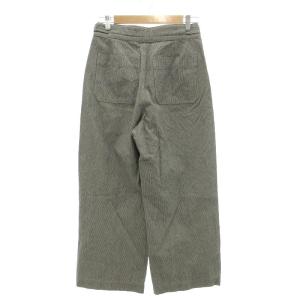 MHL. 17AW 595-7243502 ワイドパンツ スラックス ハウンドトゥース 千鳥格子 S 白 ホワイト 黒 ブラック