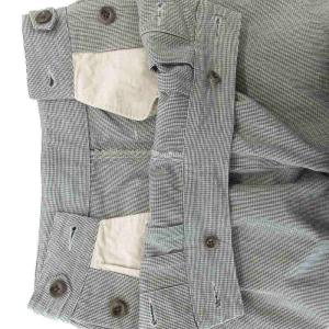 MHL. 17AW 595-7243502 ワイドパンツ スラックス ハウンドトゥース 千鳥格子 S 白 ホワイト 黒 ブラック