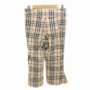 BURBERRY LONDON クロップドパンツ スラックス ノバチェック ストレッチ 42 M ベージュ