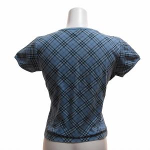 BURBERRY LONDON Tシャツ 半袖 カットソー ノバチェック ロゴプリント 青系 ブルー系 Mサイズ 0830