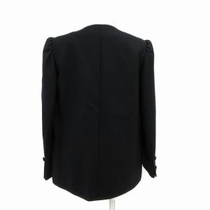 GIVENCHY ハイフォーマル ヴィンテージ ノーカラージャケット ブレザー 東京ソワール 12 L 黒 ブラック