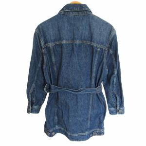DIESEL 美品 カバーオール ロングデニムジャケット コート ブルゾン ベルト 青 ブルー XXS 0906