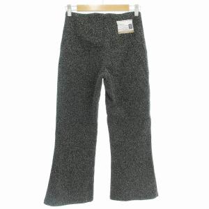 MIHARA YASUHIRO MMY3美品 フレアパンツ スラックス ラメ 38 M 黒 ブラック 銀色 シルバー色