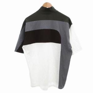 kolor 美品 24SS ライトポンチTEE Tシャツ カットソー ストレッチ有 ハイネック 半袖 3 L 白 ホワイト 緑 グリーン