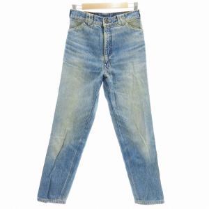 ヴィンテージ 80s~90s デニムパンツ ジーンズ ジーパン ジップフライ レザーパッチ インディゴブルー