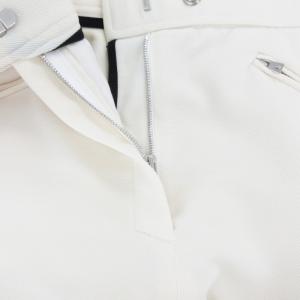 HERMES 美品 ゴルチエ期 ジョッキーズパンツ スラックス フランス製 セリエスナップ 切替 乗馬 レザー 42 XL 白 ホワイト