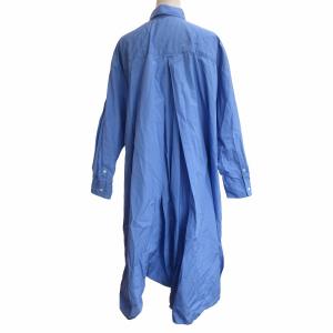 Graphpaper 美品 21AW コットンブロードオーバーサイズシャツドレス ロングワンピース GL213-60248B 青 ブルー 00 約M