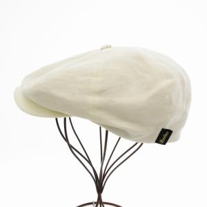 Borsalino ハンチング 帽子 麻 リネン XL アイボリー