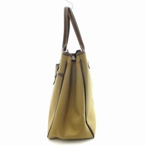 HUNTING WORLD ハンドバッグ トート サファリ A4 キャンバス レザー ロゴ ベージュ 茶 ブラウン